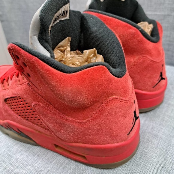 Nike Air Jordan 5 Retro Red Suede 2017 Men's size 8 - Picture 6 of 16